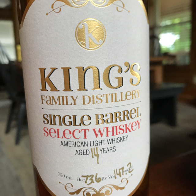 King's Family Distillery Single Barrel Select Whiskey