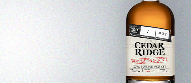 Cedar Ridge Bottled-in-Bond Iowa Bourbon