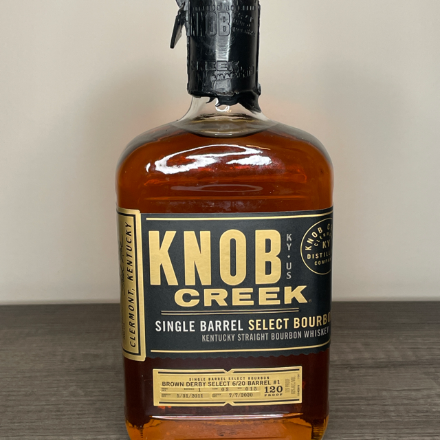 Knob Creek Single Barrel Select Bourbon (Brown Derby Select 6/20 Barrel #1, 7/7/2020)
