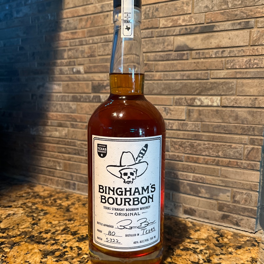 Bingham's Original Texas Straight Bourbon Whiskey