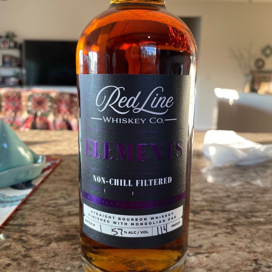 Red Line Elements Straight Bourbon Whiskey finished with Mongolian Oak (Batch 1)