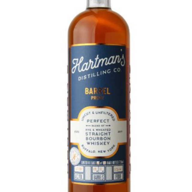 Hartman's Distilling Company Barrel Proof Straight Bourbon Whiskey