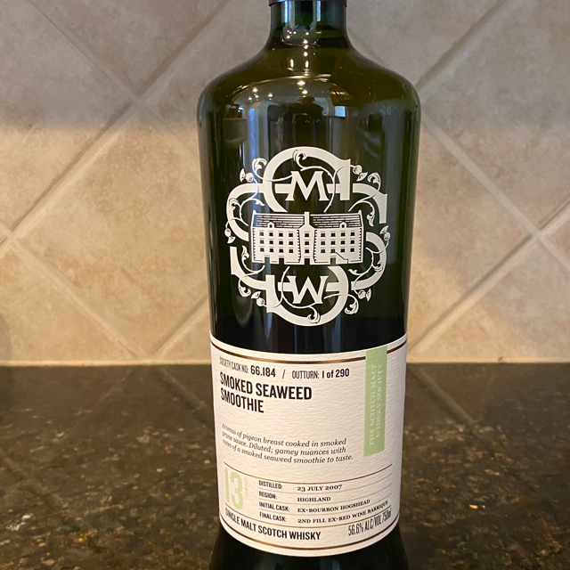 The Scotch Malt Whisky Society Smoked Seaweed Smoothie Cask No. 66.184