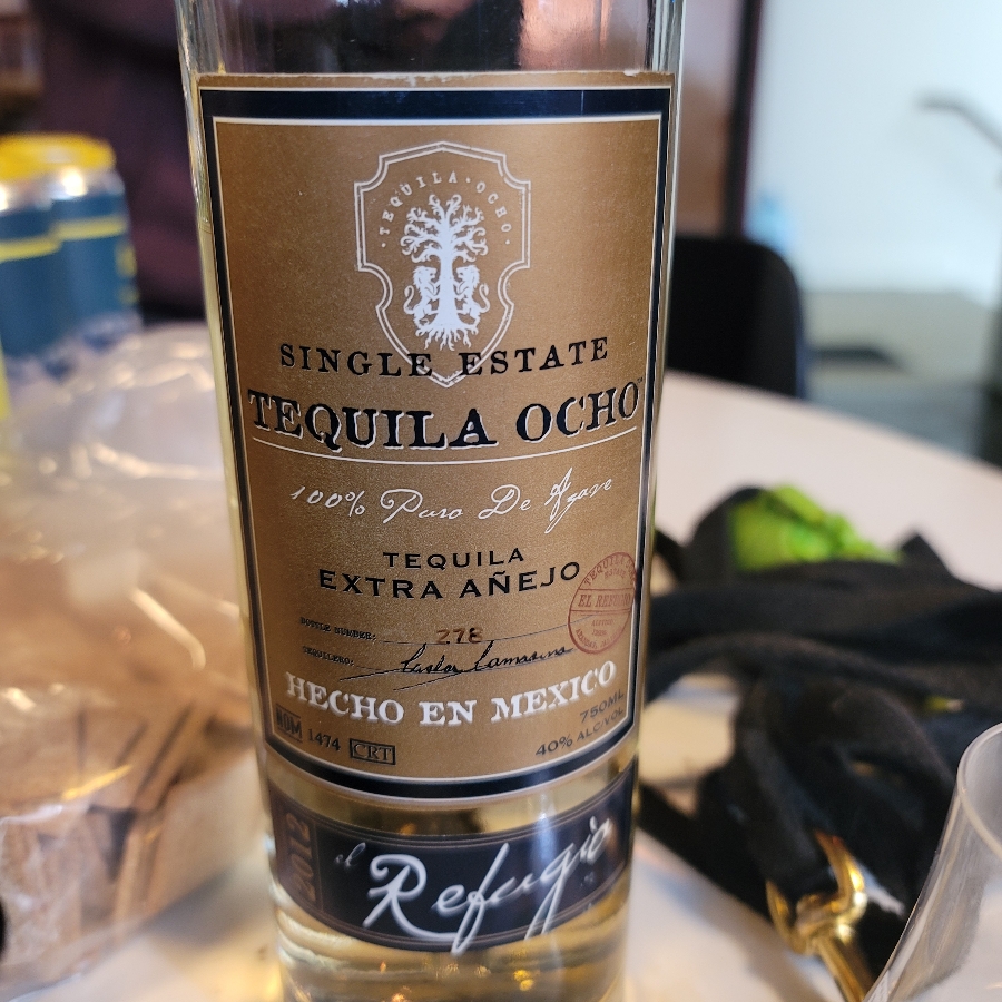 Tequila Ocho Extra Añejo El Refugio 2012