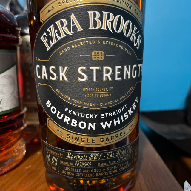 Ezra Brooks Cast Strength Single Barrel (Marshall BWS -The Blind Pig)