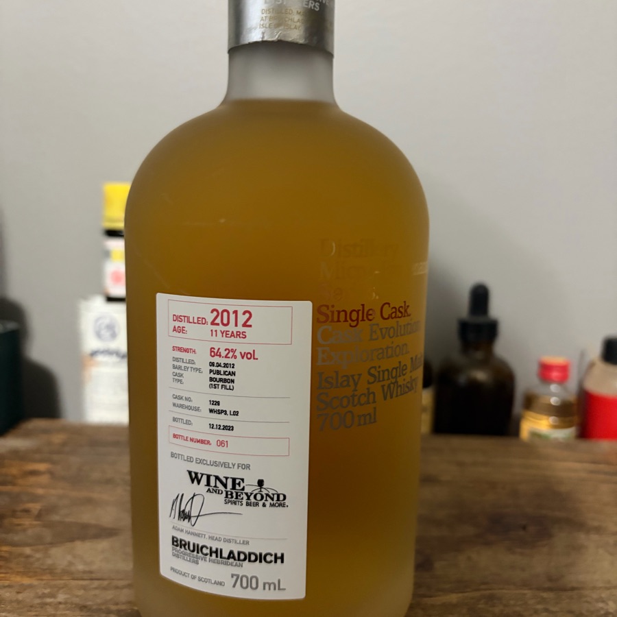 bruichladdich micro provenance series sibgle cask 1229