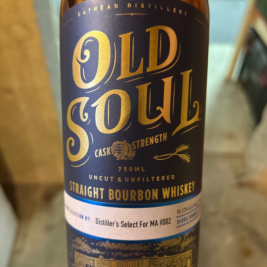 Old Soul Cask strength straight bourbon whiskey (Distiller's Selct for MA #002)