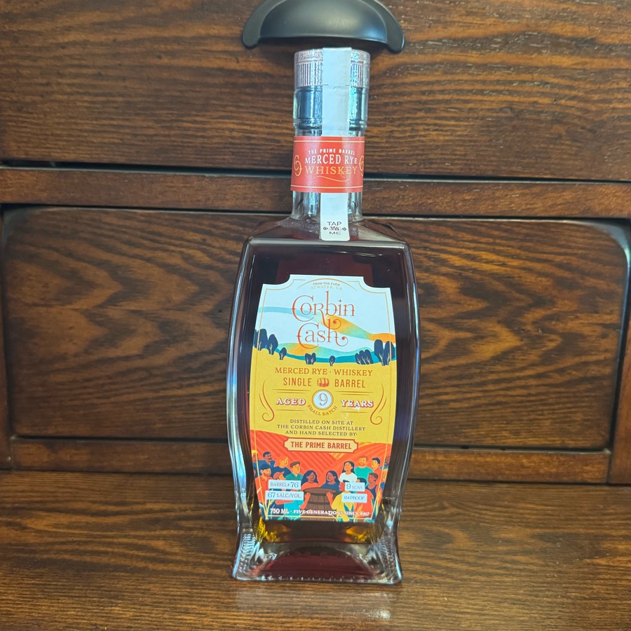 Corbin Cash "Prime Barrel" 9-Year Merced Rye Single Barrel