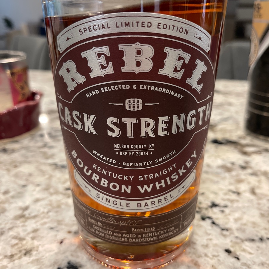 Rebel Cask Strength Single Barrel- Vanilla Spice