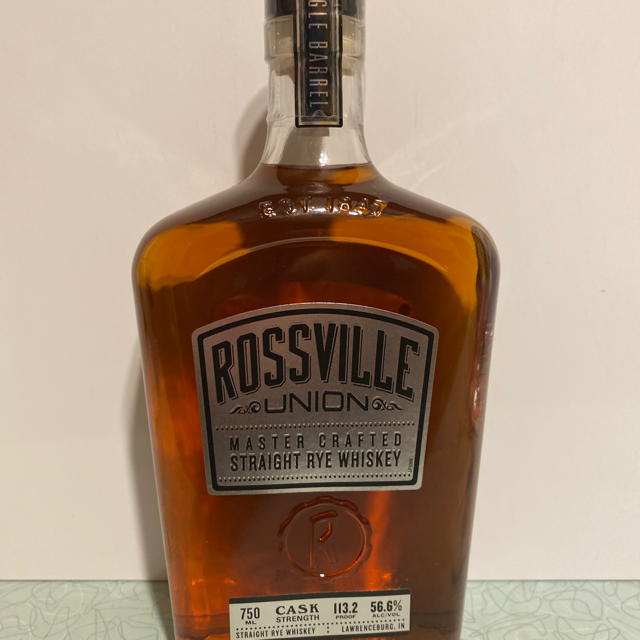 Rossville Union Single Barrel Cask Strength Rye Whiskey