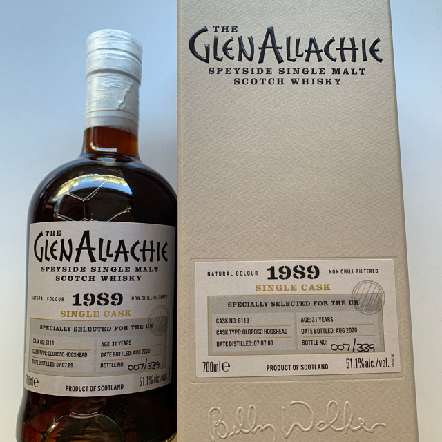 Glenallachie 31 years 1989 single cask 6118