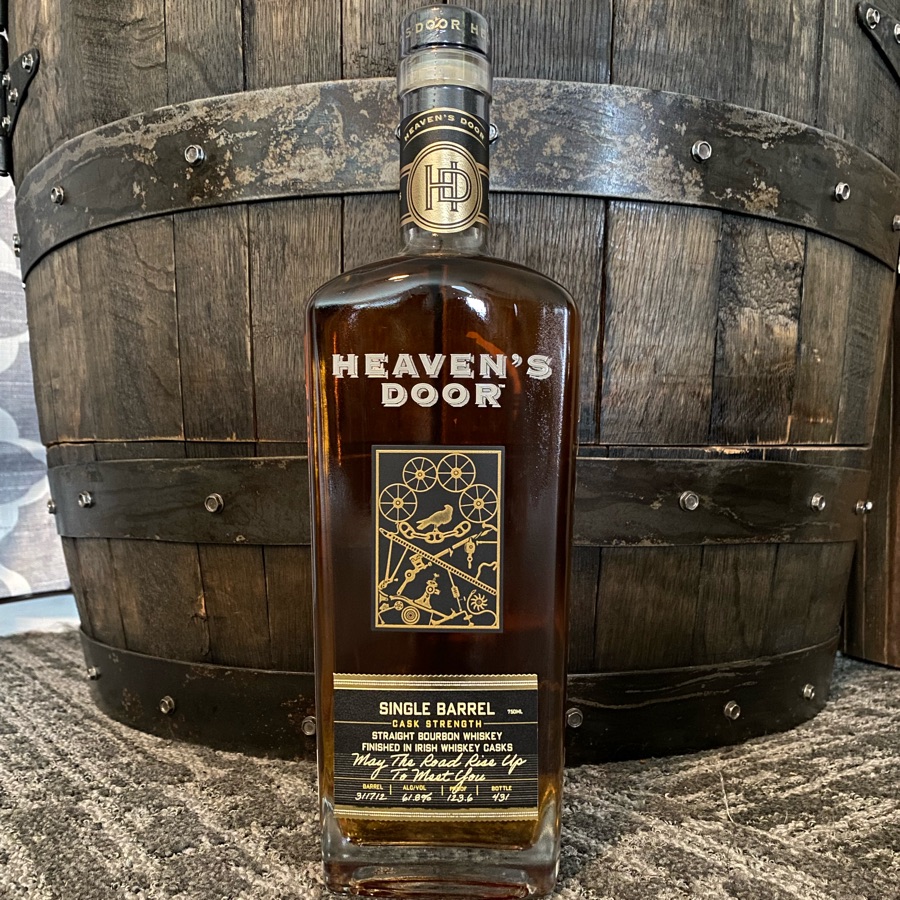 Heaven's Door Single Barrel Cask Strength Bourbon Finished in Irish Whiskey Casks (May the Road Rise Up To Meet You)
