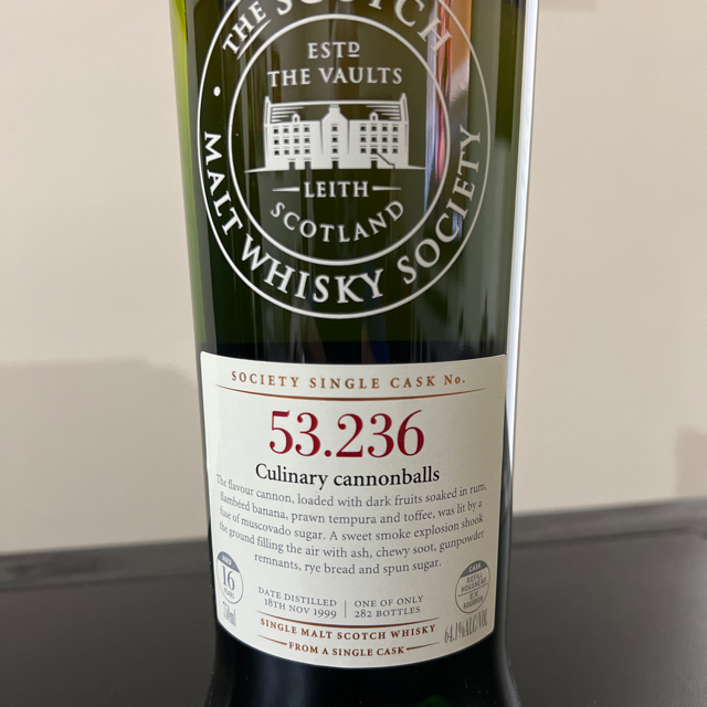 SMWS 53.236 - Culinary Cannonballs (Caol Ila)