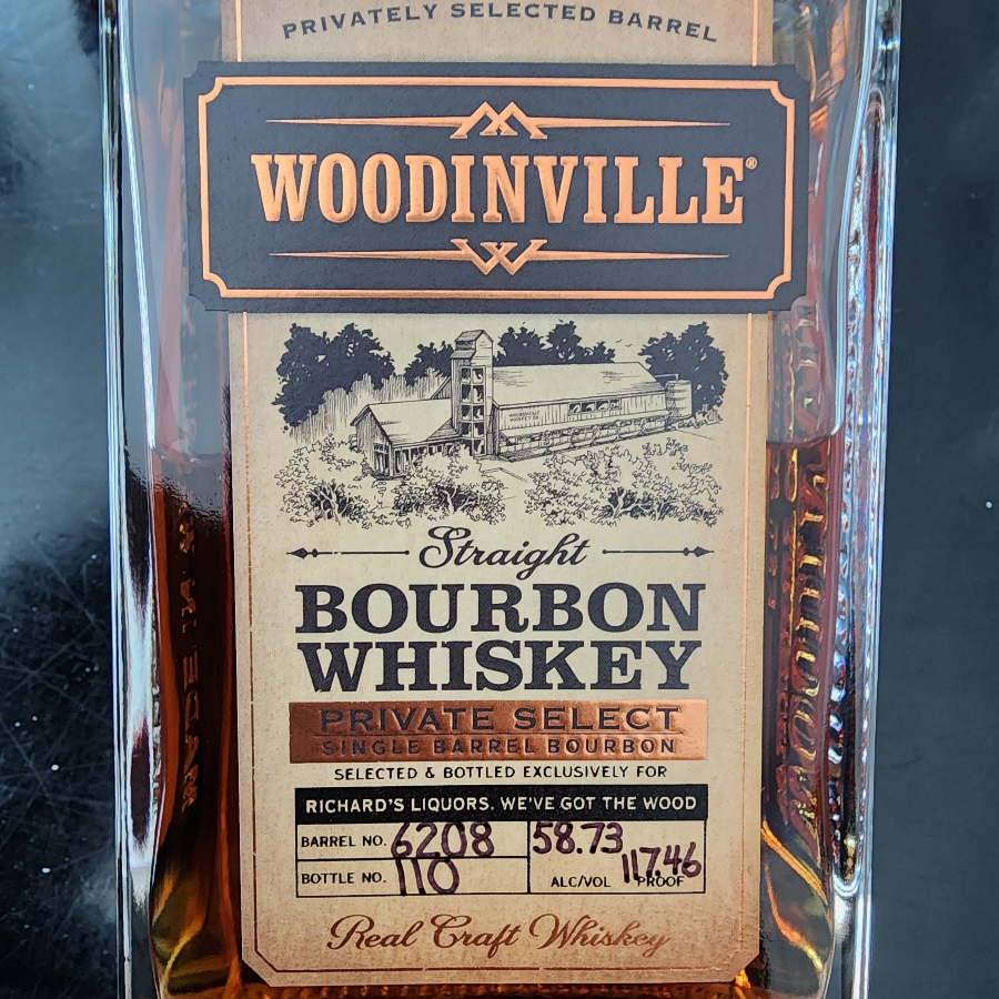 Woodinville Straight Bourbon Private Select(Richard's Liqours "We've got the Wood")