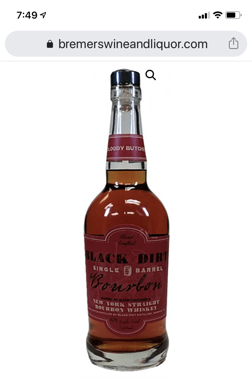 Black Dirt Bloody Butcher Single Barrel Bourbon