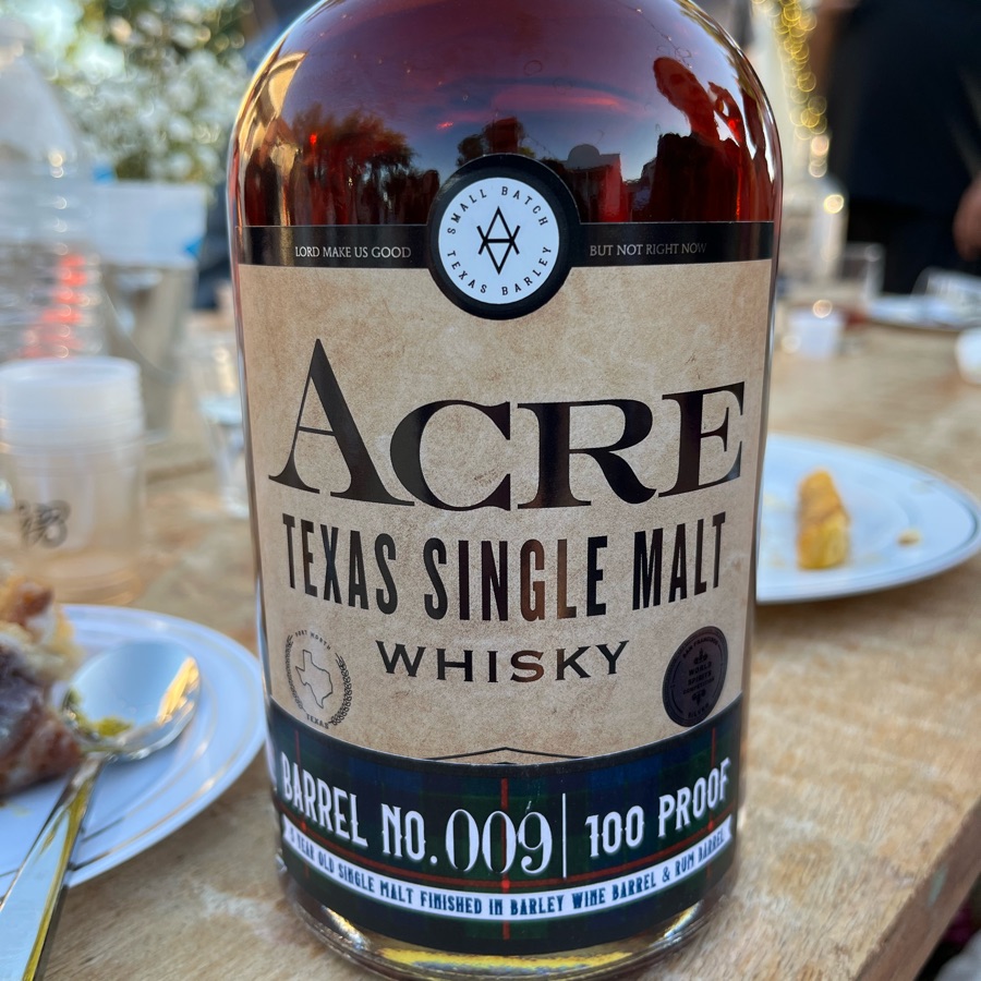 Acre Texas Single Malt Single Barrel No. 009