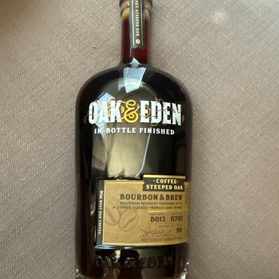 Oak & Eden In-Bottle Finished Coffee Steeped Oak