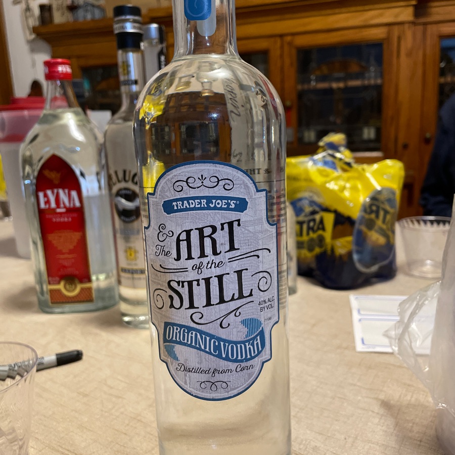 Trader Joe's the Art of the Still Organic Vodka