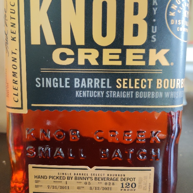 Knob Creek Single Barrel Select - Binny's W1 F05 R028