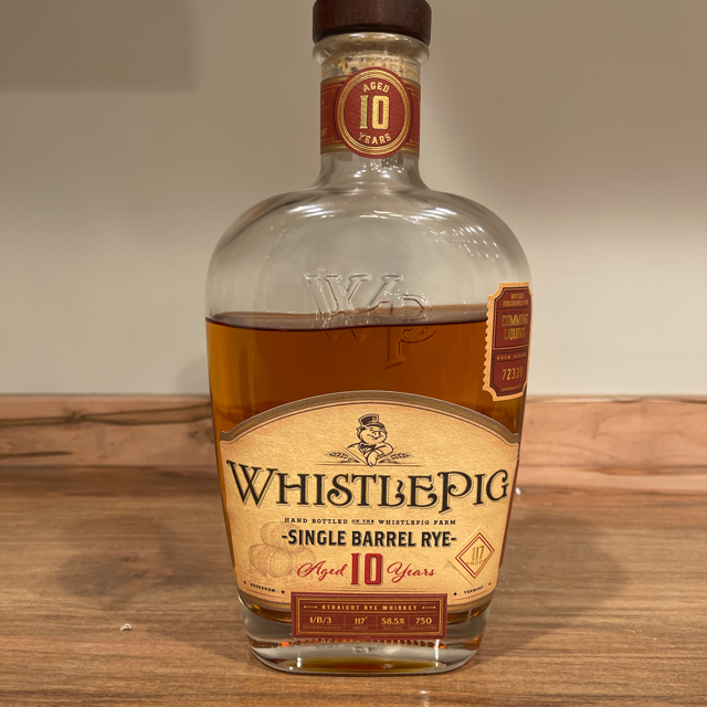 WhistlePig Single Barrel Rye (CBM Barrel 72339)