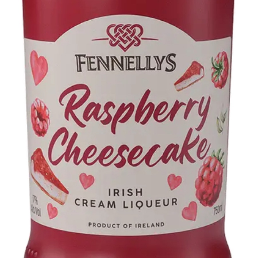 Fennelly's Irish Cream Raspberry Cheesecake