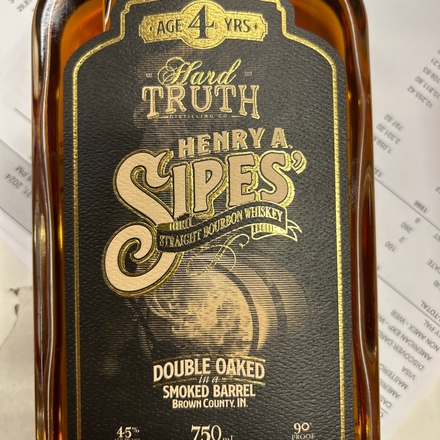 Hard Truth Henry A. Sipes Straight Bourbon Whiskey
