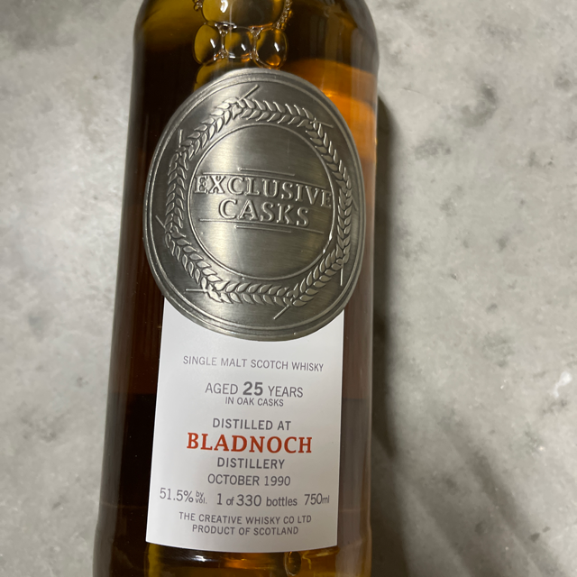 EXCLUSIVE CASKS BLADNOCH 25 YEAR