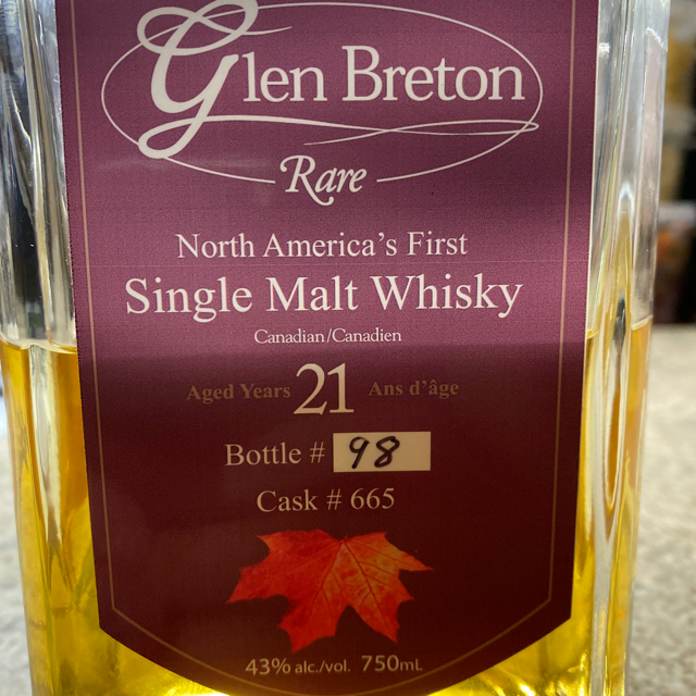 Glen Breton Rare Single Malt Whisky 21 Y.O.