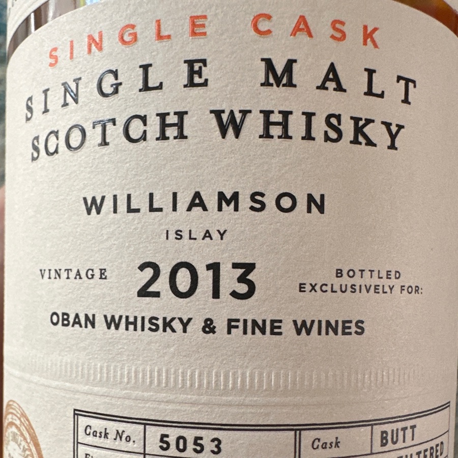 Williamson 2013 Single Cask (Berry Bros. & Rudd) Oban Whisky & Fine Wines