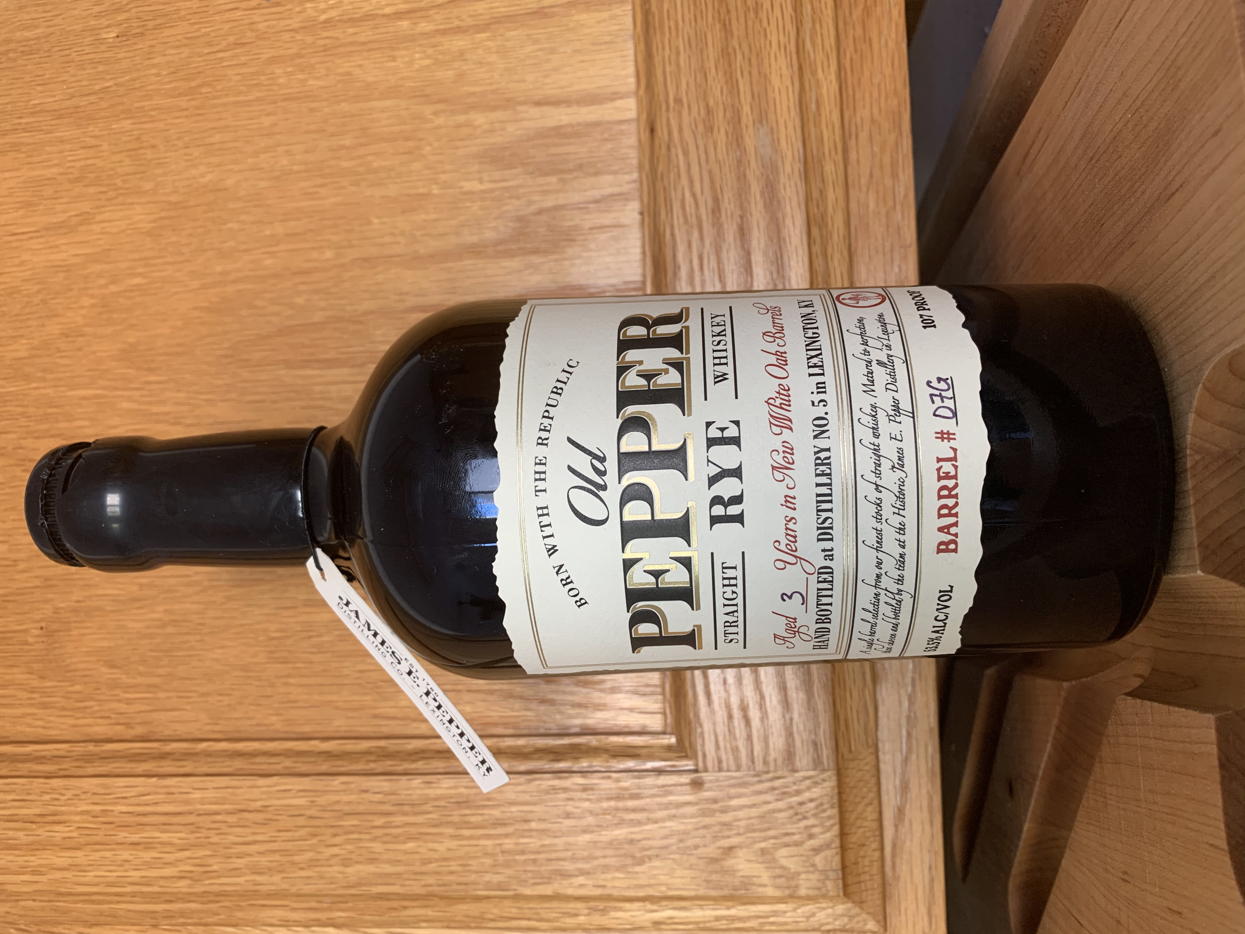 Old Pepper 3 Year Single Barrel Straight Rye Whiskey