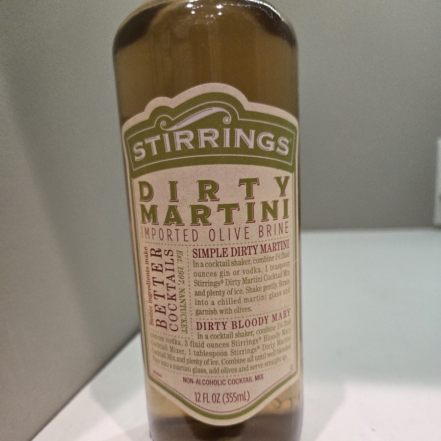 stirrings dirty martini olive brine