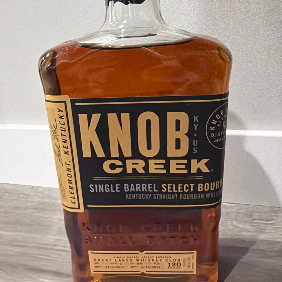 knob Creek single barrel, Great Lakes whiskey club