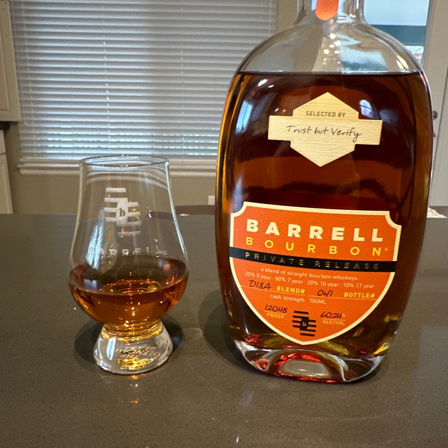 barrell bourbon "trust but verify"