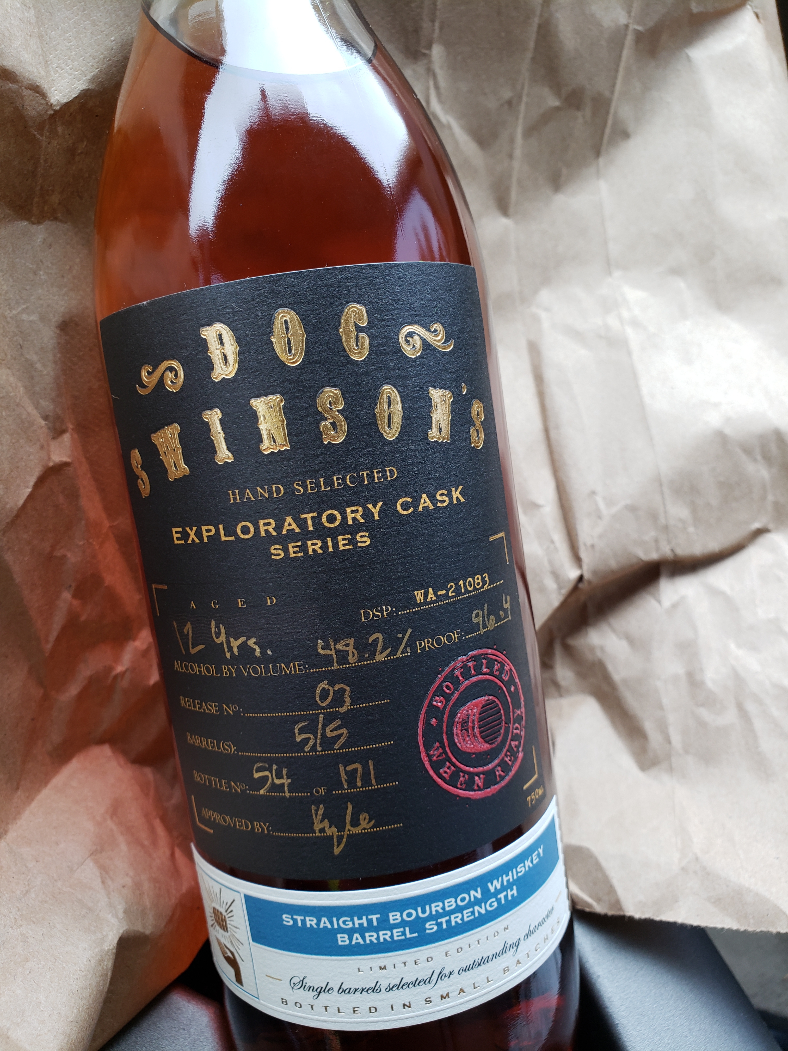 Doc Swinson's Exploratory Cask Series Barrel Strength Single Barrel Straight Bourbon