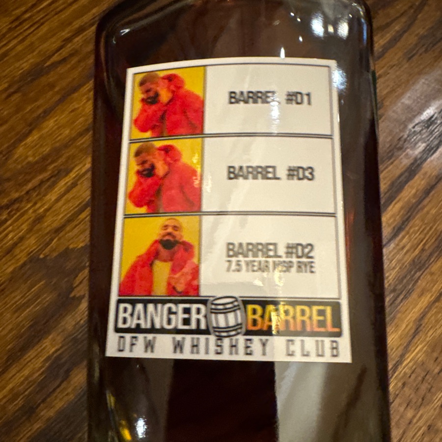 Nashville Barrel Company Straight Rye Whiskey Single Barrel No42 - DFWWC pick "Banger Barrel" - MGP Rye