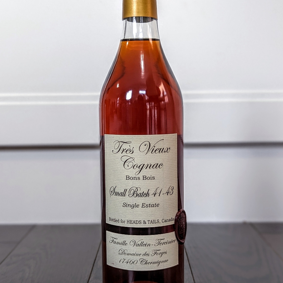 Vallein Tercinier Lot 41-43 Small Batch Bon Bois Tres Vieux Cognac (Heads & Tails Canada)