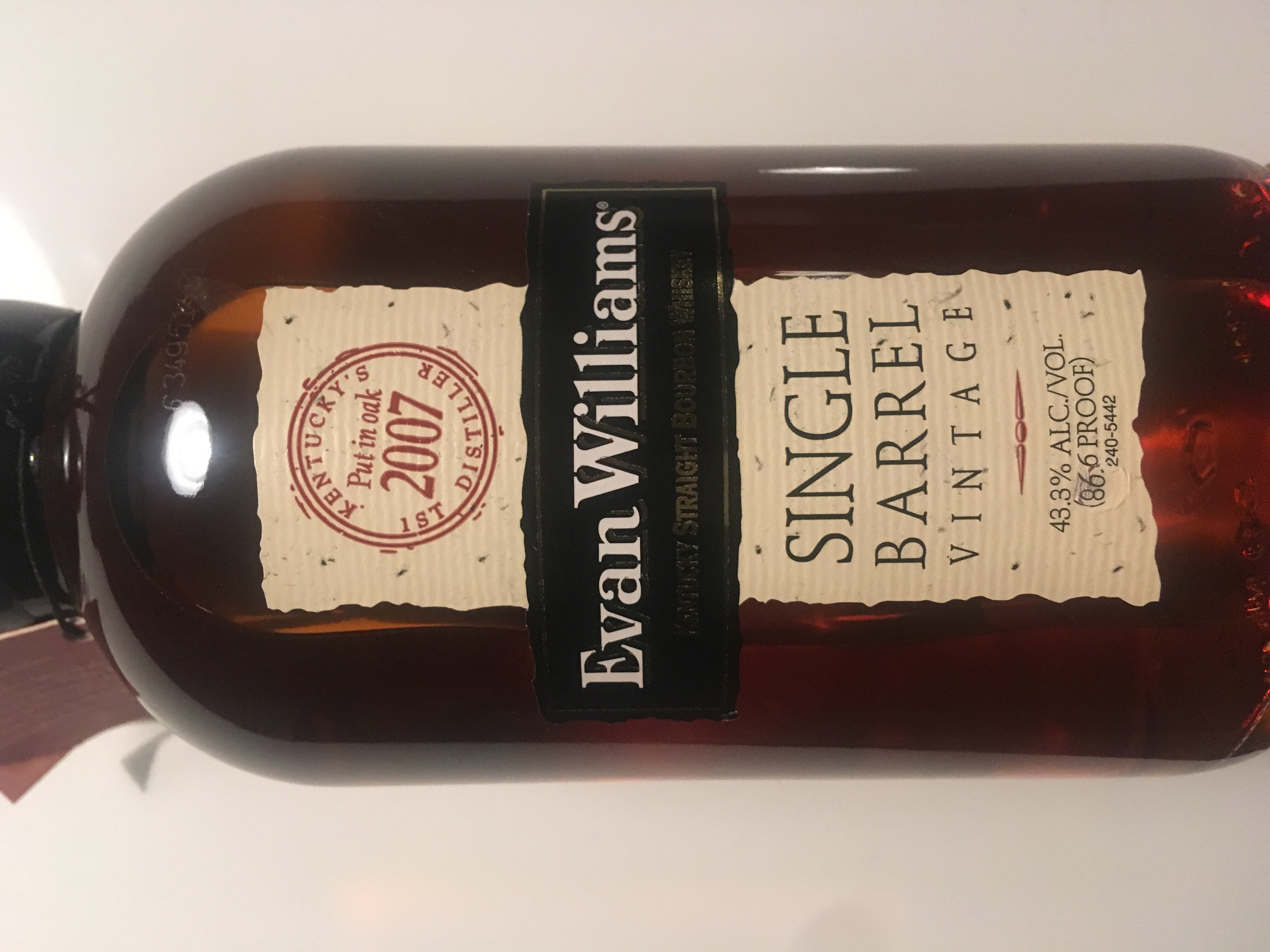 Evan Williams Single Barrel Vintage 2007