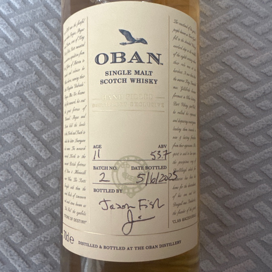 Oban Hand Filled Batch No. 2