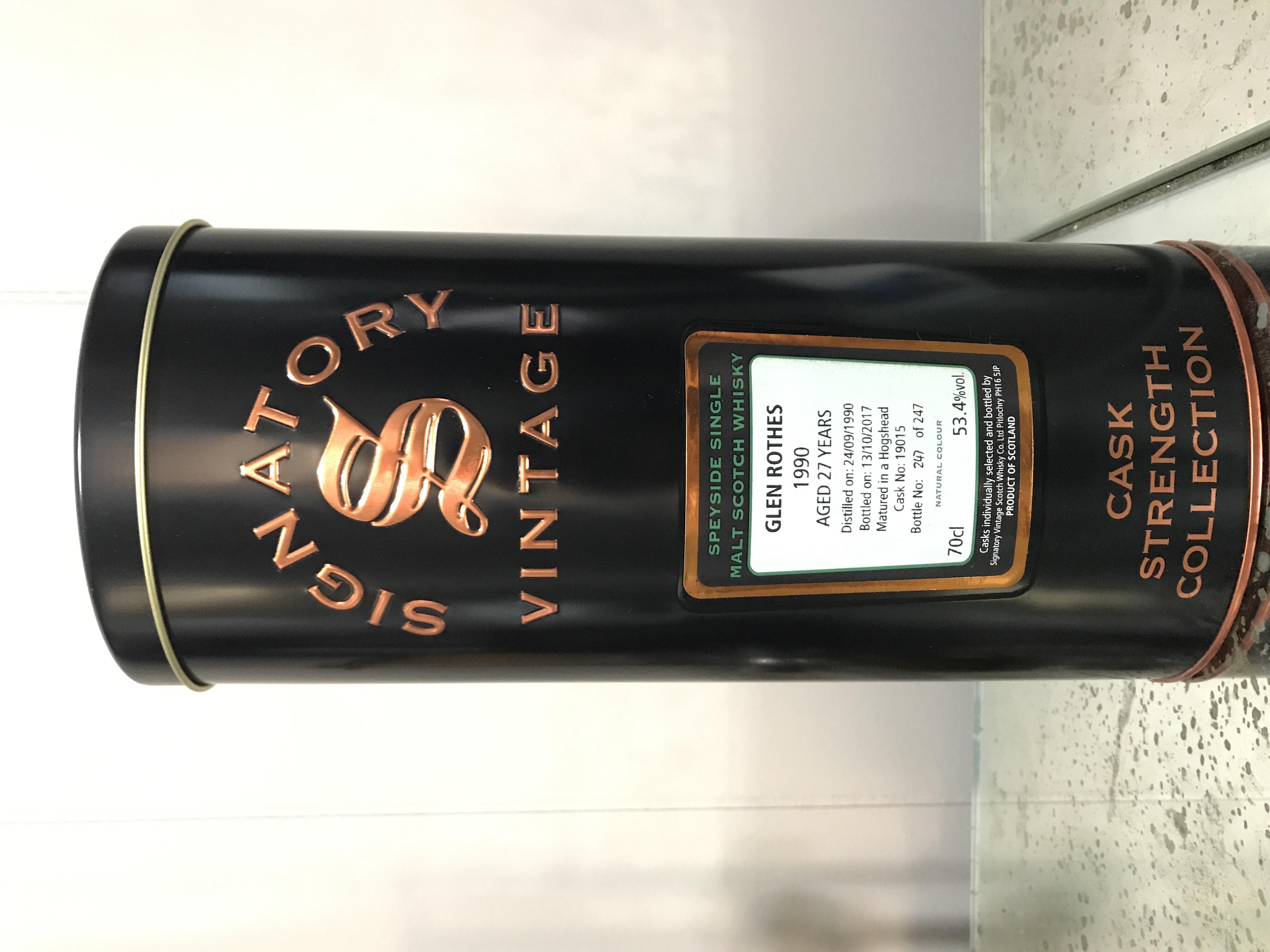 Glenrothes 1990 27 Year Cask Strength Collection (Signatory)