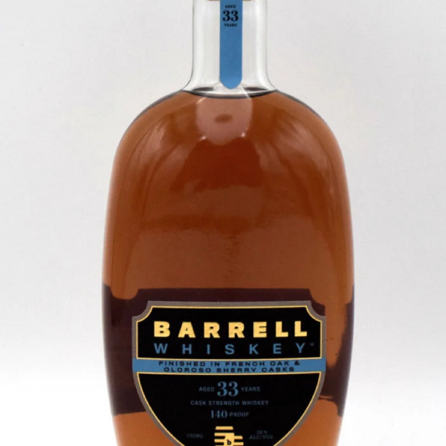 Barrell Craft Spirits 33 Year Old Cask Strength Whiskey finished in French Oak and Oloroso Sherry Casks