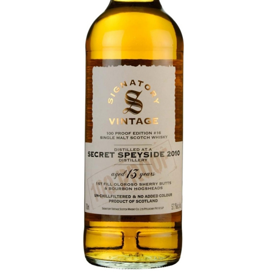 Secret Speyside 2010 13 Year Signatory Vintage 100 Proof Edition #16