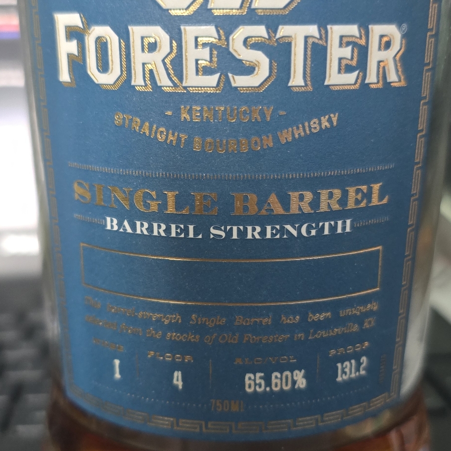 Old Forester Single Barrel Barrel Strength (Supermarket Liquor)