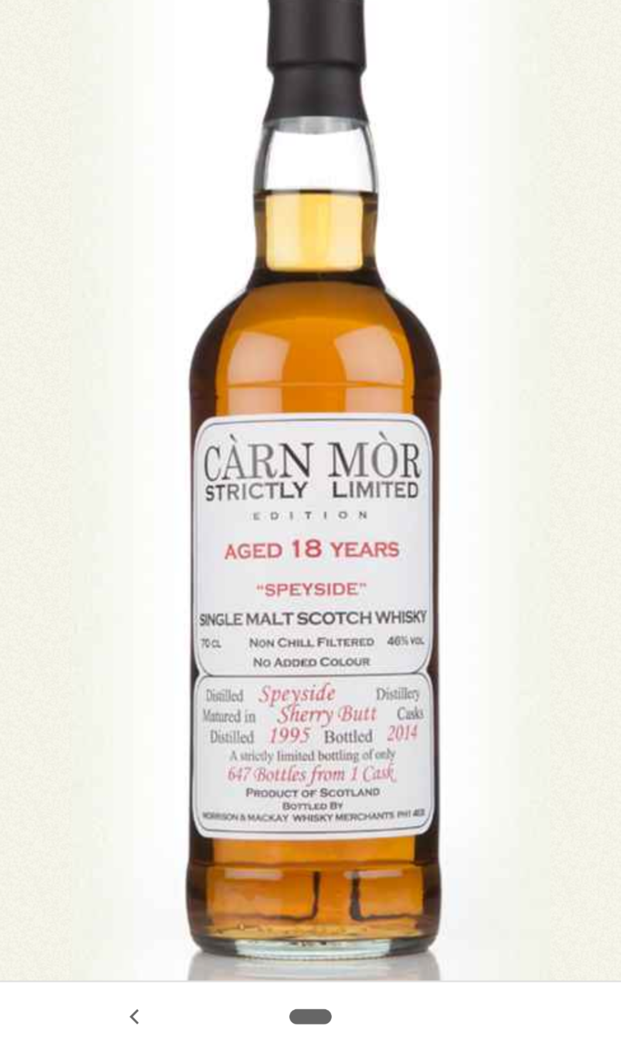 Carn Mor Speyside 18 Year Old 1995 - Strictly Limited