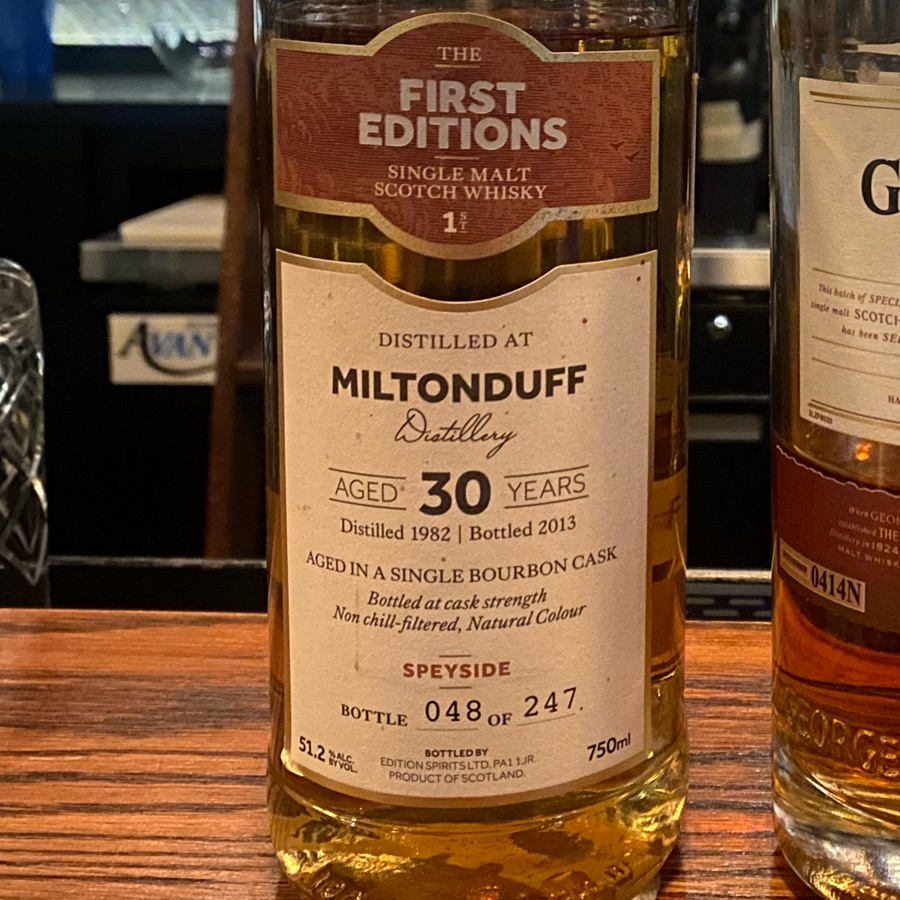 First Editions Miltonduff 30 year (1982)