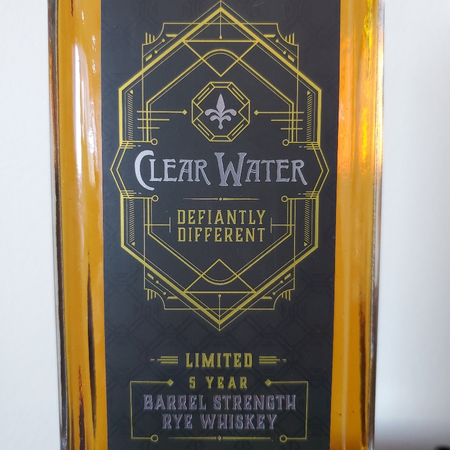Clear Water Limited 5 year Barrel Strength Rye Whiskey