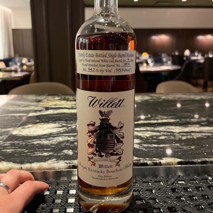 willett pastures of plenty 9yr single barrel no. 5876