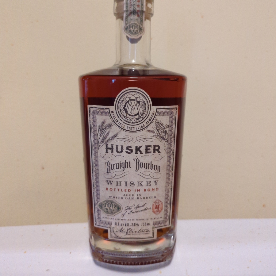 Husker Straight Bourbon Whiskey Bottled in Bond