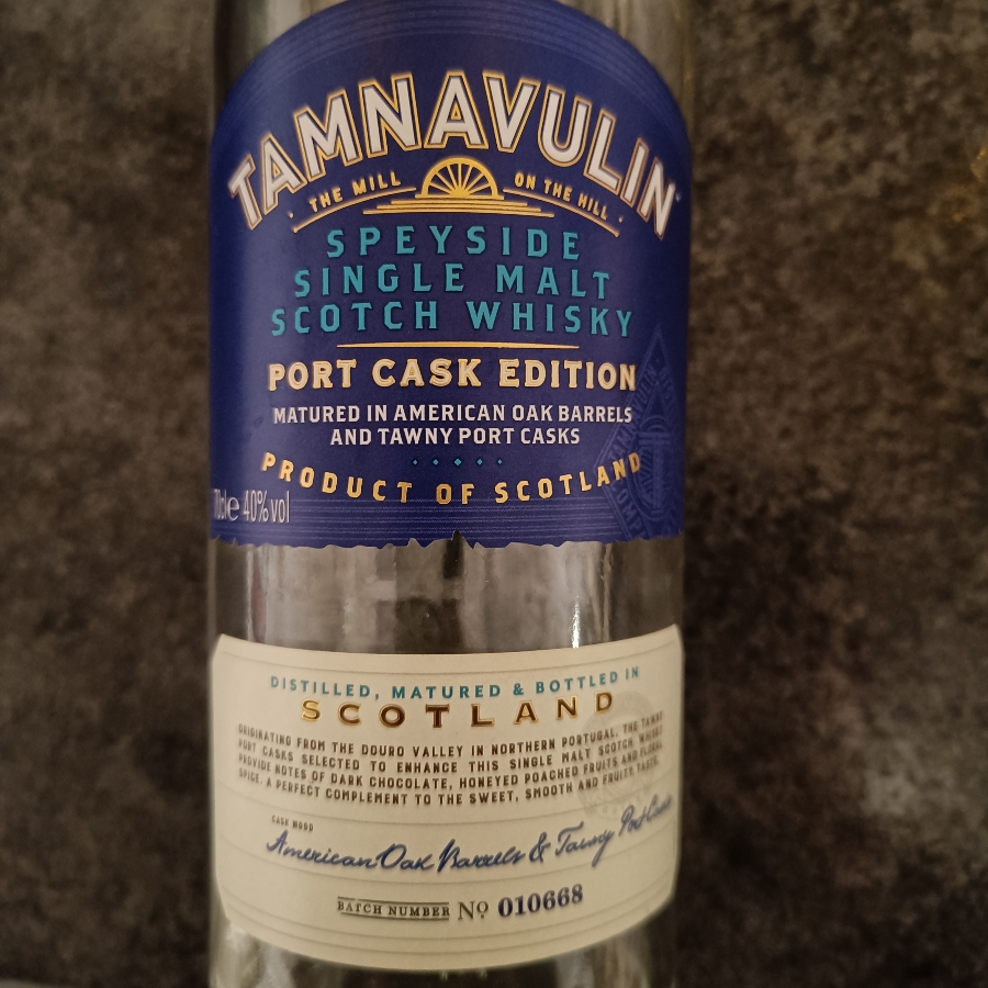Tamnavulin Speyside Single Malt Scotch Whiskey Port Cask Edition