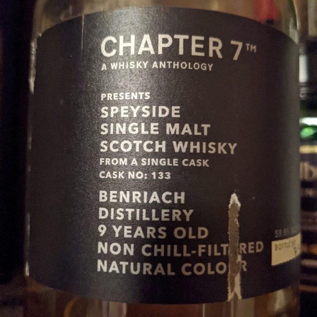 Benriach 9 Year Cask 133 (Chapter 7)