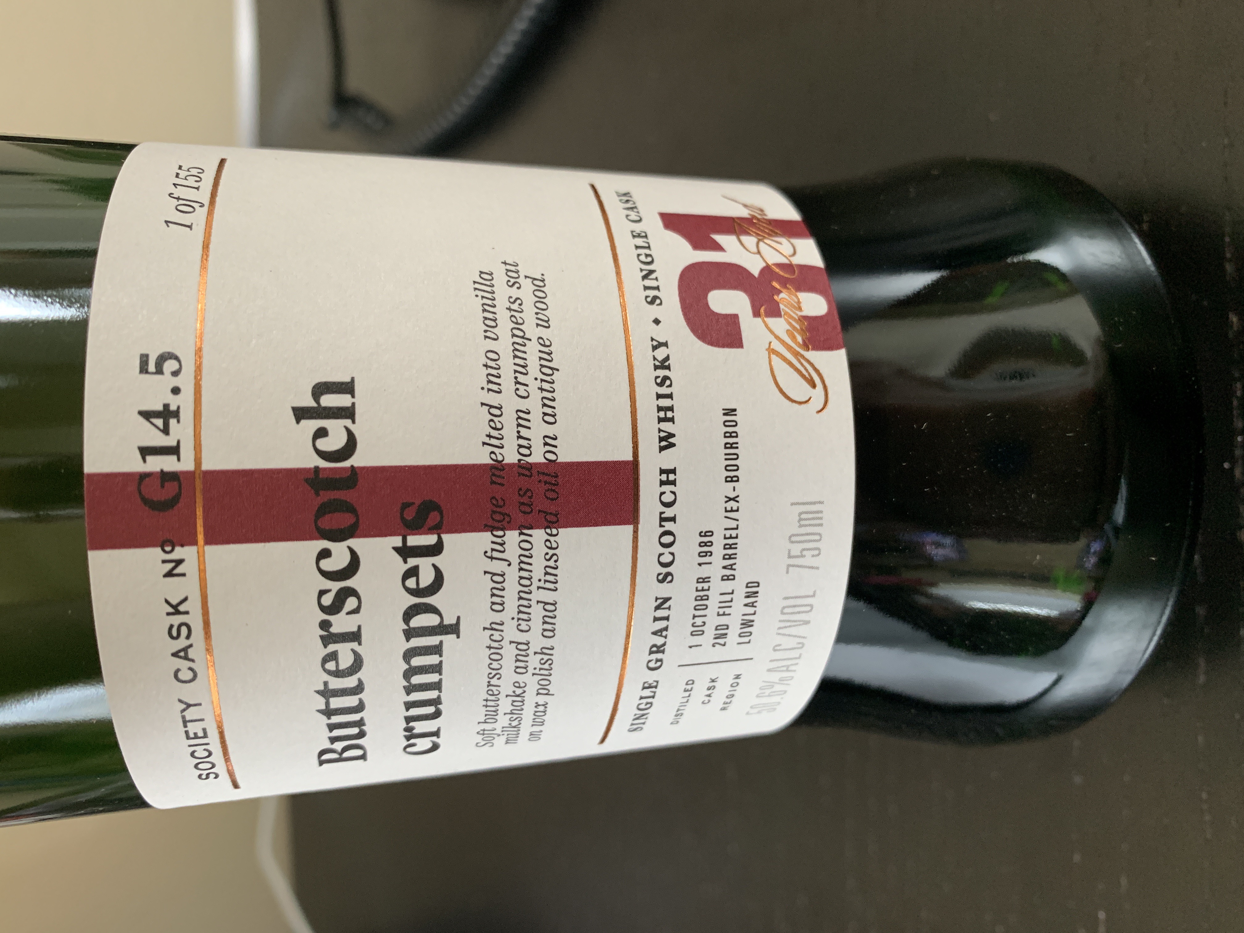 Butterscotch crumpets G14.5 (SMWS)